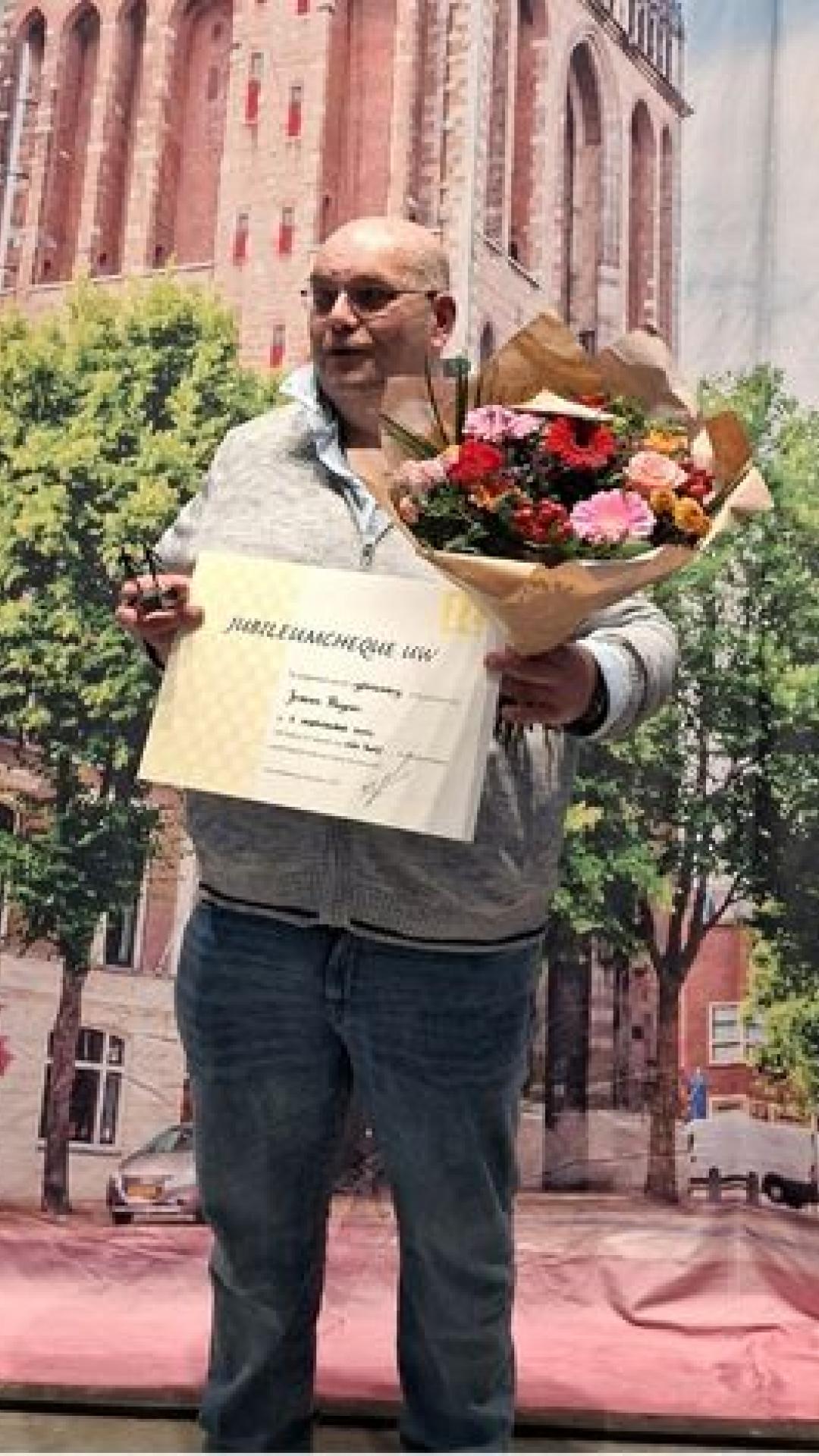 Jeroen Bogers bij de uitreiking