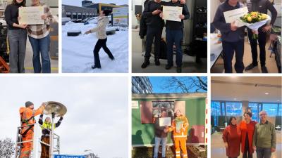 collage van de berichten