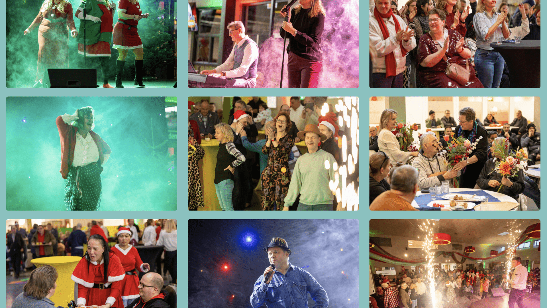 collage foto's eindejaarsfeesten