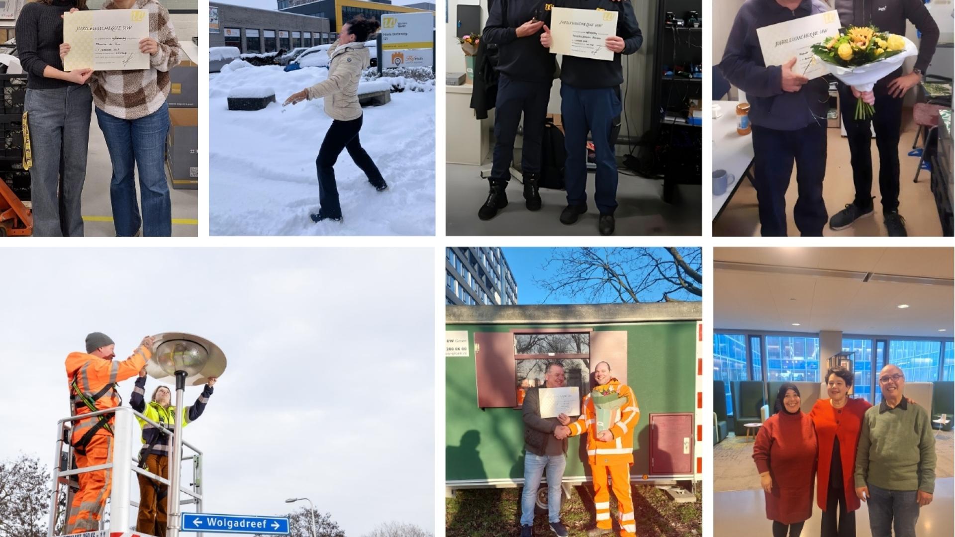 collage van de berichten