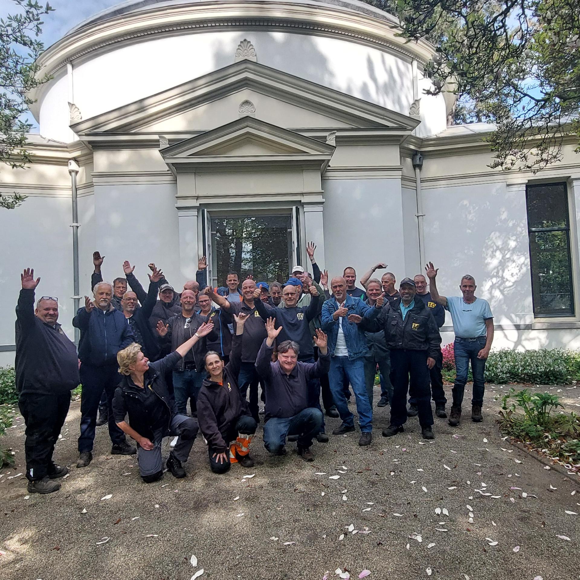 Groepsfoto van het team van Marcel de Vreught