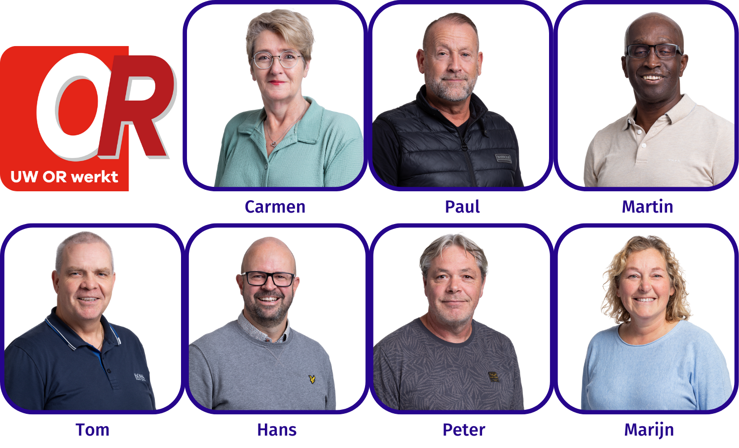 De huidige leden van de OR